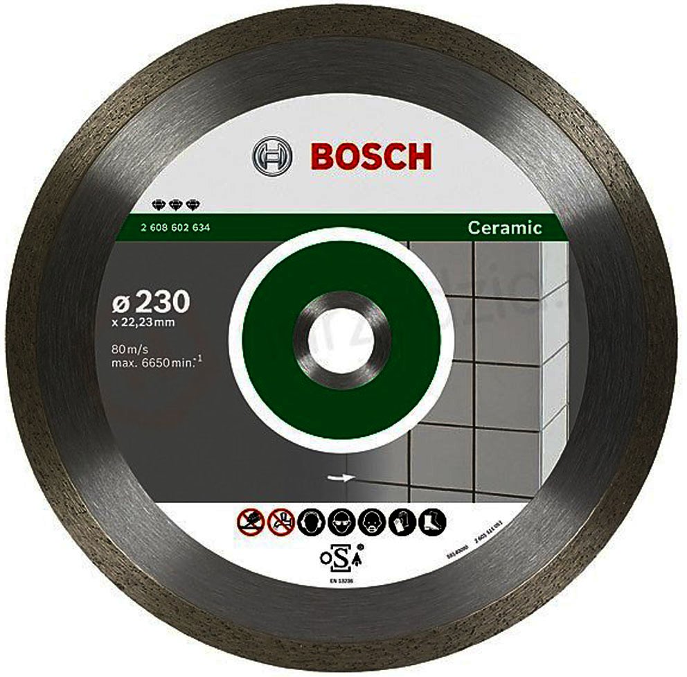 Алмазный отрезный круг Bosch Best for Ceramic, 230х22,23 мм, 1,8 мм, 2608602634 ᐉ купить артикул 2608602634 в Киеве - супер-цена на запчасть – от 2581 грн. – интернет-магазин Strument (Украина)
