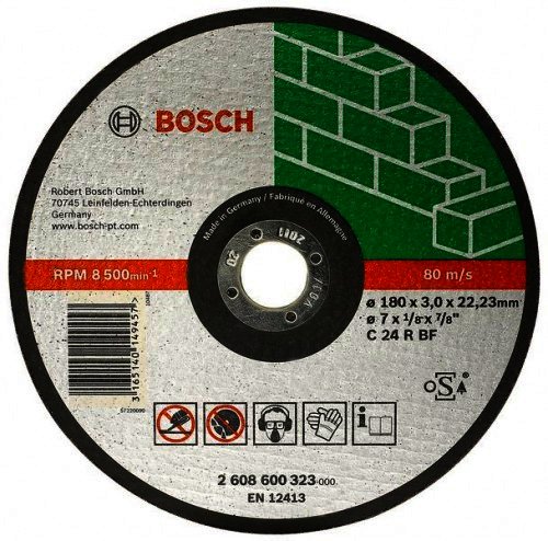 Абразивный отрезной круг по камню Bosch 180x3,0 мм, прямой, 2608600323 ᐉ купить артикул 2608600323 в Киеве - супер-цена на запчасть – от 62 грн. – интернет-магазин Strument (Украина)