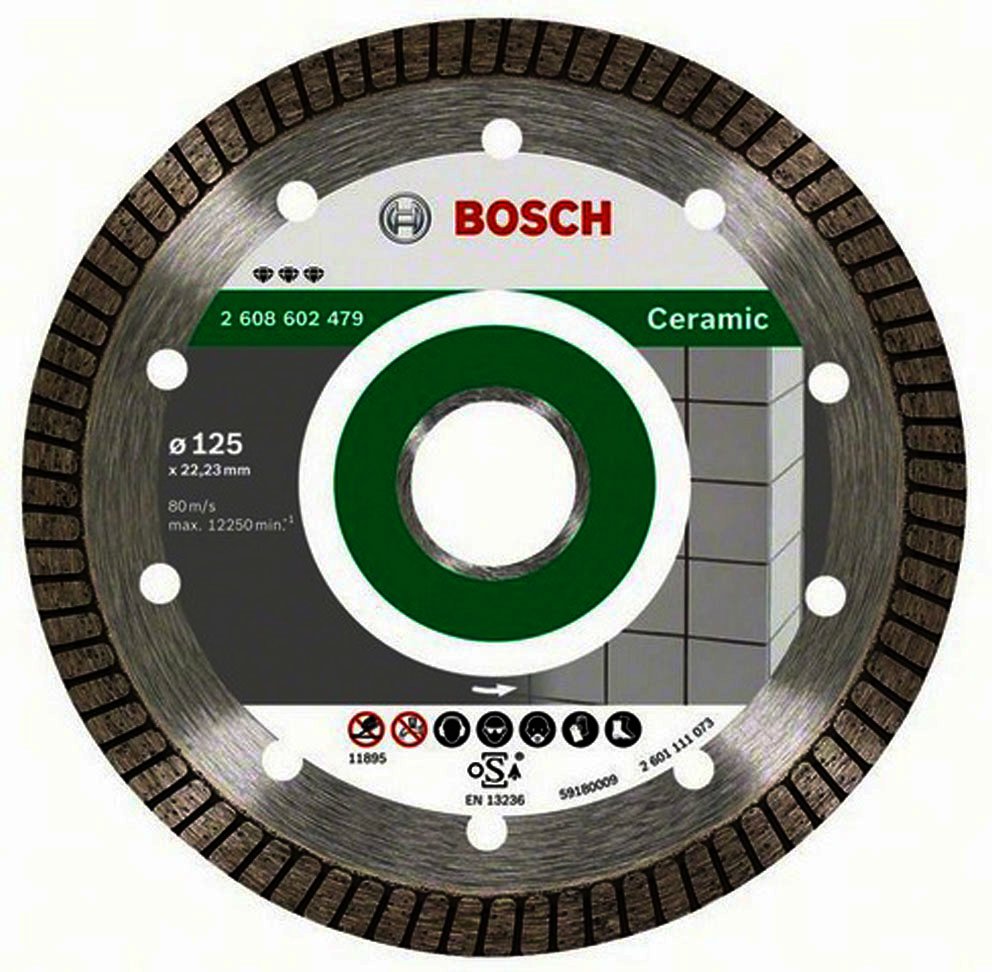 Алмазный отрезный круг Bosch Best for Ceramic, 115х22,23 мм, 1,4 мм, 2608602478 ᐉ купить артикул 2608602478 в Киеве - супер-цена на запчасть – от 679 грн. – интернет-магазин Strument (Украина)