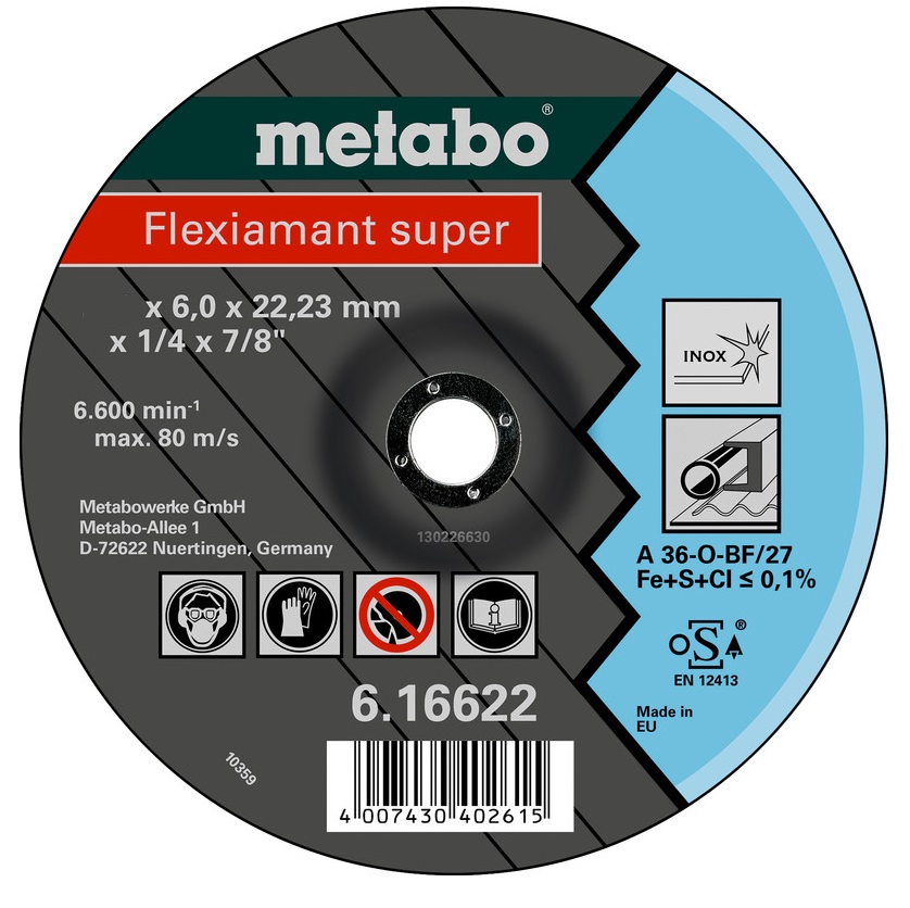 Круг очистной Metabo Flexiamant super Premium A 36-O 115x6x22.2 мм (616739000) ᐉ купить артикул 961743STRU в Киеве - супер-цена на запчасть – от 736 грн. – интернет-магазин Strument (Украина)