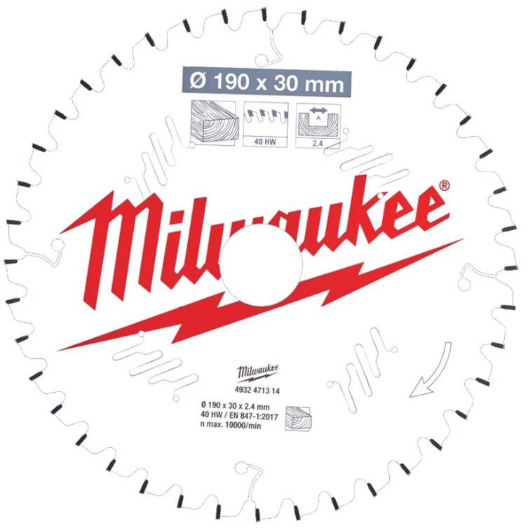 Пильный диск Milwaukee 190/30 мм, 40 зуб. (4932471314) ᐉ купить артикул 934760STRU в Киеве - супер-цена на запчасть – от 1763 грн. – интернет-магазин Strument (Украина)