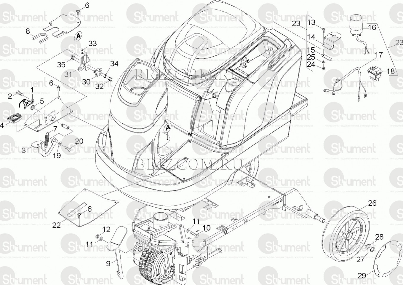 Запчасти для поломоечной машины Karcher B 90 R Classic Bp Pack  (1.161-307.0) ᐉ купить артикул в Киеве - супер-цена на запчасть – от –  интернет-магазин Strument (Украина)