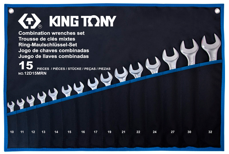 Набор ключей KING TONY TREOTON 15 единиц, 10-32 мм, супер-легкие (12D15MRN) ᐉ купить артикул 943470STRU в Киеве - супер-цена на запчасть – от 3973 грн. – интернет-магазин Strument (Украина)