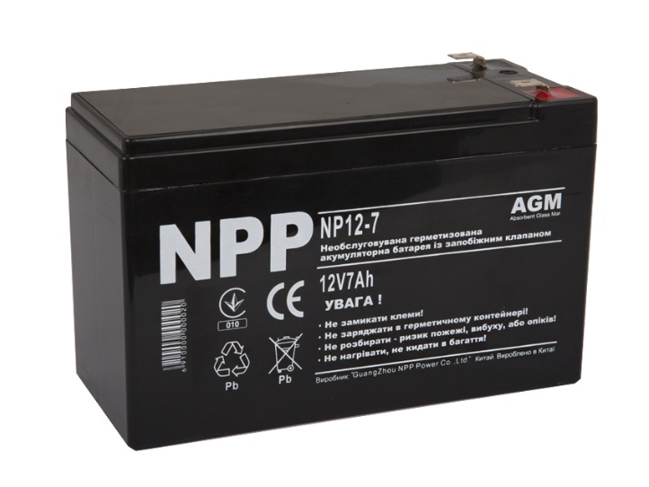 Аккумуляторная батарея NPP NP12-7 ᐉ купить артикул 0-159677 в Киеве - супер-цена на запчасть – от 401 грн. – интернет-магазин Strument (Украина)